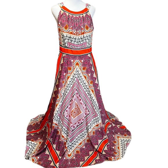 Dresses & Skirts - Chicos Scarf Print Maxi Dress